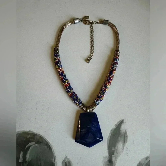 Chico's Reversible Multi-Color Color Kyia Pendant Necklace - Picture 13 of 13